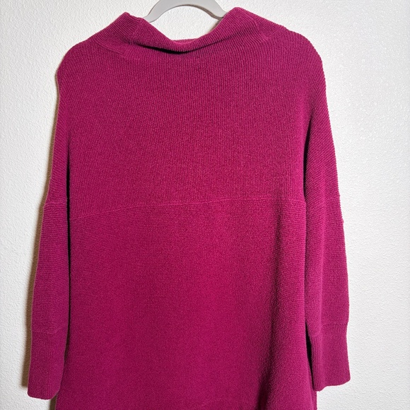 Free People Fuchsia Pink Ottoman Slouchy Tunic Sweater SIZE S - Picture 15 of 16